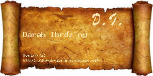 Darab Ibrány névjegykártya